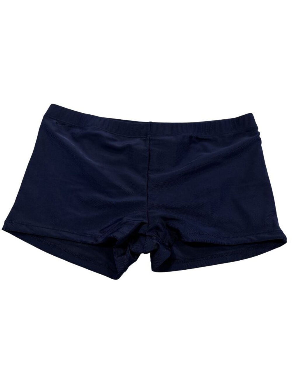 Navy Blue Swim Shorts womens size S 85% Polyester 15% Spandex Elastic Waistband